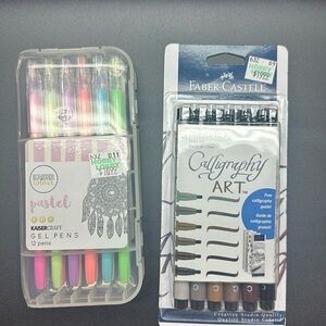 Gel pens and 6 Pitt Artist Pens